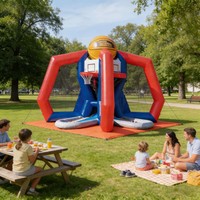 Jeu de football gonflable pour 4 joueurs, jeu interactif commercial pour les fêtes foraines