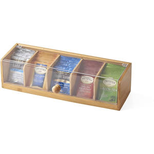 대나무 차 상자 5 구획 차 가슴 주최자 - Product Image 1