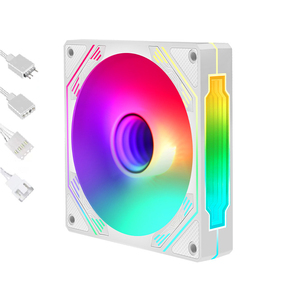 Qiuzaim 6-In-1 Set Ultra-Stille 5V 3-Pins Argb 650-1800 Rpm Bereik 120Mm Liquid Aura Sync <span class=keywords><strong>Cpu</strong></span> Heatsink Koeler 4pin 1800 ± <span class=keywords><strong>15</strong></span>% Tpm - Product Image 4