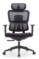 JOHOOFURNITURE Chaise de bureau exécutive moderne en tissu, avec accoudoirs réglables, pivotante, pour ordinateur, dossier solide, pour bureau à domicile