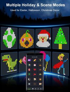 Guirlandes lumineuses intelligentes à pixels RGB, 400 LED, contrôlées par application, en plastique pour <span class=keywords><strong>extérieur</strong></span>, indice <span class=keywords><strong>de</strong></span> protection IP65, texte programmable, décoration féerique <span class=keywords><strong>de</strong></span> <span class=keywords><strong>Noël</strong></span> - Product Image 3