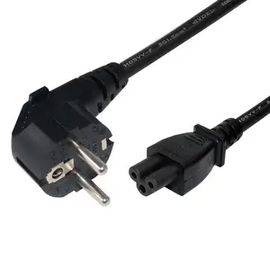 IEC C5 EU 3 Prong Plug 1.2m 3*0.75mm Ac Power Cord Clover lead for Laptop Notebook Adapter