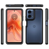 E14 4G/G04/G04s 4G Compatible Antichoc Détachable 2-en-1 PET Screen Film Case PC + TPU Phone Shell