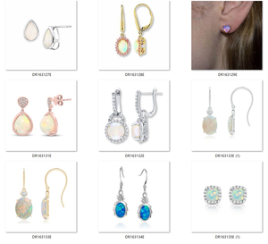 Rose Gold Plating 925 Sterling Silver <strong>Opal</strong> Square <strong>Studs</strong> Fire White <strong>Opal</strong> <strong>Stud</strong> <strong>Earrings</strong> - Product Image 5