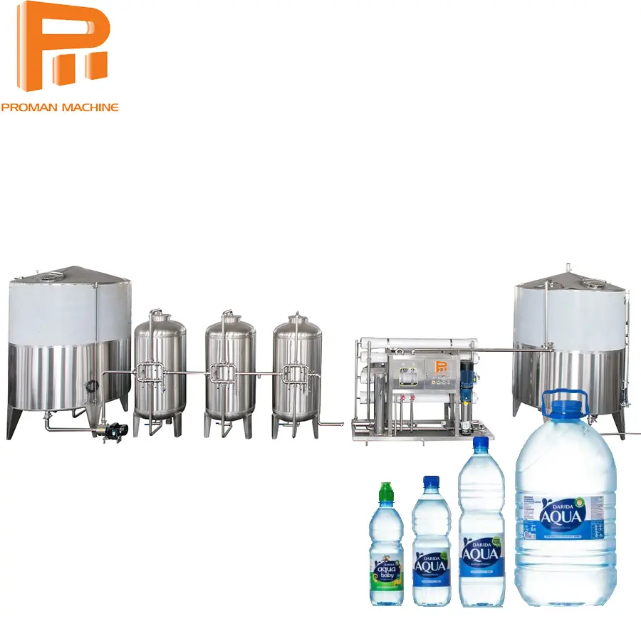 Hocheffiziente Flaschen-Trinkwasserbehandlung Filteranlage mit RO-System