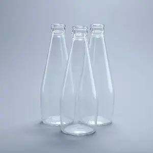 空ジュース透明ガラス容器ガラスフルーツドリンク水差し再利用可能気密ガラス瓶ジュース用