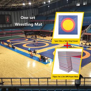 1m X 2m 防水 トレーニング レスリングマット ロールアップ式 卸売 フレキシブル XPEフォーム 高反発 環境配慮型 ロールアウト ジムマット - Product Image 3