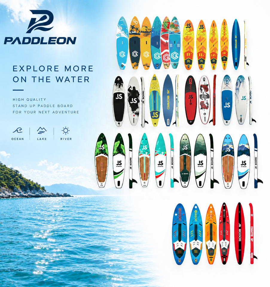PVC Drop Stitch Inflatable SUP Board with Non-Slip Deck Pad Adjustable ...