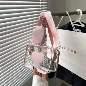 Bolso Bandolera Transparente Cuadrado Mini Personalizado, Monedero <span class=keywords><strong>de</strong></span> PVC Transparente <span class=keywords><strong>para</strong></span> Teléfono, Accesorio <span class=keywords><strong>de</strong></span> Viaje Moderno <span class=keywords><strong>para</strong></span> Chicas - Product Image 4