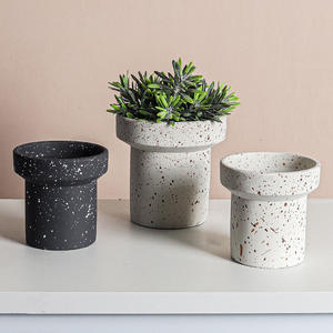 Grand pot de plantes succulentes ananas vert Pot de fleurs en ciment nordique moderne minimaliste pour le sol ou la suspension - Product Image 1