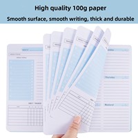 Carnet de notes A5 à spirale avec couverture PP imperméable, pages intérieures épaissies colorées, pour étudiants et usage professionnel, planificateur 52 semaines, idéal comme cadeau