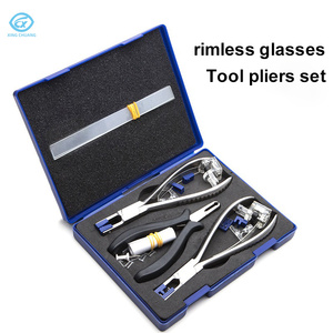 Pince à bec plat à bas <span class=keywords><strong>prix</strong></span> outil Kit de traitement de <span class=keywords><strong>lunettes</strong></span> sans monture argent outil de <span class=keywords><strong>réparation</strong></span> optique pinces ensembles accessoires de <span class=keywords><strong>lunettes</strong></span> - Product Image 3