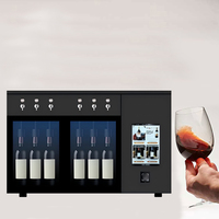 Refroidisseur de vin rouge numérique à écran 13.3 Machine automatique intelligente de distributeur de vin de 6 bouteilles avec code de numérisation ou paiement par lecteur de carte IC