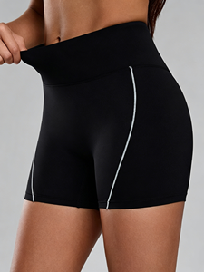 Shorts de Yoga de Cintura Alta para Mujer, Efecto Segunda Piel, Estilo Biker, con Efecto Scrunch Butt, Control de Abdomen, para Correr, Gimnasio, Fitness y Entrenamiento, Ropa Deportiva - Product Image 4