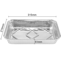 Boîtes jetables en aluminium de 12 x 8 pouces pour table à vapeur, contenants à emporter, plateaux de barbecue, plats à pâtisserie