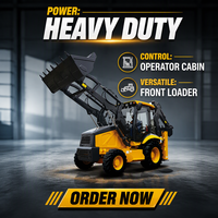 Backhoe Loader Diesel 75kW, Bucket 0.9m3, 7400kg, Kabin Operator Heavy Duty XG765E