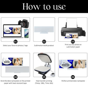 Placa de Identificación de Acrílico Sublimable de Alta Calidad, Personalizable, para Escritorio, para Conferencias y Oficinas - Product Image 6