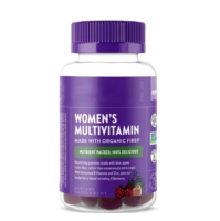Gommes multivitaminées pour femmes - Nutrition quotidienne complète pour l'énergie et l'immunité, saveur de fruits rouges, 60 gommes