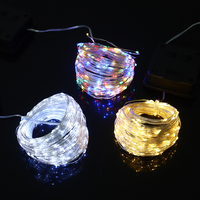 Guirlandes lumineuses LED YN Starlight à fil de cuivre, contrôlées par USB, avec télécommande, intensité réglable, IP44, 2m/3m/5m/10m, pour usage intérieur de Noël