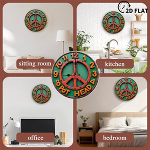Round Wooden Wall <b>Clock</b> 25Cm Quiet Movement Natural Wood Home <b>Bedroom</b> Decor - Product Image 3