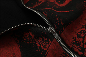 Felpa con Cappuccio e Zip Nera Vintage in Cotone con Stampa Integrale MIXED EMOTION, <span class=keywords><strong>Abbigliamento</strong></span> <span class=keywords><strong>Sportivo</strong></span> di <span class=keywords><strong>Marca</strong></span> per Uomo e Donna - Product Image 6