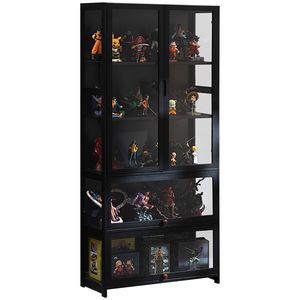 Cao cấp hiện đại phòng khách nhà văn phòng tủ trưng bày kim loại nhiều tầng hiển thị giá ngăn kéo cửa kính thân thiện với môi trường - Product Image 6