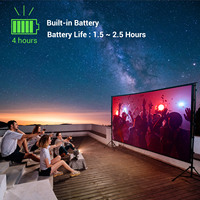 Mini projecteur Byintek P19+3D, 20 ans d'expérience, Android 9.0, pour la maison, les jeux, l'extérieur, portable avec batterie, pour la catégorie des projecteurs 4K