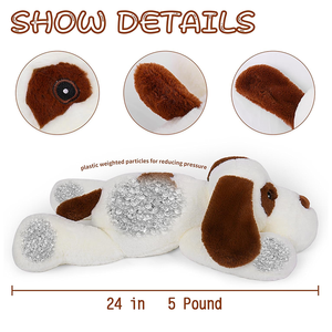 低MOQ 犬型ぬいぐるみ 重り付きぬいぐるみ 大人と子供向け カスタムサイズ 重り付き犬型ぬいぐるみ テディベア - Product Image 3