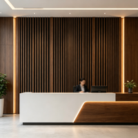 Panneau acoustique en PS de qualité architecturale, design flexible et courbé, pour aéroport, gare, centre de transit, panneau de contrôle du bruit
