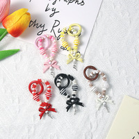 Kawaii Waterproof Luxury Plastic Electronic Key Finder with Alloy Metal Buckle Colorful Beads Bowknot