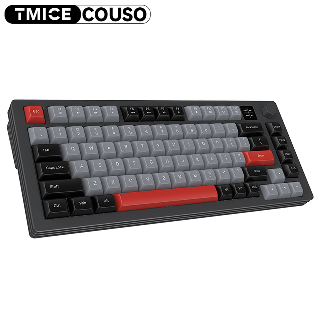 Bluetooth Tri-Mode F75 Gasket Mechanical Keyboard 75% Wireless Hot Swappable Gaming Keyboard with Five-Layer Padding&Knob