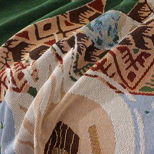 <span class=keywords><strong>Tapisserie</strong></span> murale jacquard en coton tissé, motif floral léopard des neiges afghan, moderne, écologique, artistique, pour lecture, style boutique - Product Image 3