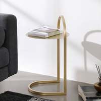 Mobilier décoratif Modern Japandi Nordic Designer Black Iron Unique C Table Living Room Side Coffee Table