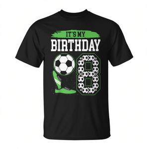 Camiseta de Fútbol para Niño de 8 Años, para Fiesta de Cumpleaños, Manga Corta, Cuello Redondo, Impresión Digital, Talla Infantil - Product Image 2