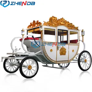 Voiture de cheval royale de mariage électrique, blanc, climatiseur, élégant, touristique, cheval Royal, fabricant, à vendre