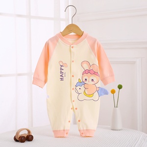 Ropa de Bebé de Verano Unisex de Primera Calidad, Mameluco de Algodón de Manga Corta con Tejido Acanalado para Bebés, Grado A - Product Image 4