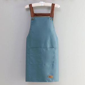 Kitchen Polyester <b>Bib</b> <b>Apron</b> Adjustable 2 Pockets Water Resistant Machine Washable Cooking Chef <b>Apron</b> for Women Men - Product Image 3