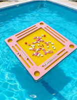Table de Mahjong flottante pour piscine, personnalisation du logo, couleur et taille, pour divertissement aquatique, jeu de Mahjong américain, tapis imperméable pour piscine