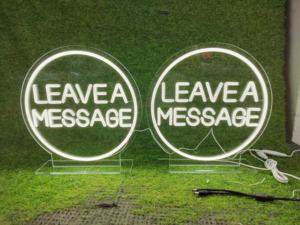 Enseigne lumineuse LED décorative en français Laisser un message pour la décoration de mariage <span class=keywords><strong>Livre</strong></span> d'or audio - Product Image 5