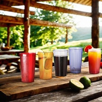 Gobelets en plastique réutilisables de 16 oz, écologiques, personnalisables avec logo, pour adultes, fêtes, mariages, résistants à l'eau bouillante, vente en gros