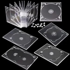 Plastic Groothandel 1-vcd Opslag Helder Zwart Lade Cd Digipack Verpakking Cd Digi Lade Case Clear Cd Dvd Lade Single