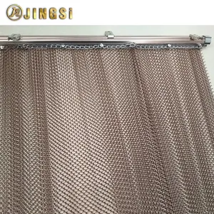 Decorative Hanging Track Chain Curtain woven wire grill sift meshes ss wire mesh laboratory sieve Aluminum Metal Mesh