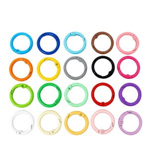 Diy Jewelry Accessories Spring Buckle 20mm 23mm 25mm 30mm 32mm Colorful Round Keychain Bag Hook Opening Buckle - Product Image 2