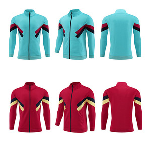 Conjunto Deportivo Personalizado <span class=keywords><strong>de</strong></span> Fábrica para <span class=keywords><strong>Hombre</strong></span>, 100% Poliéster, Chaqueta Deportiva <span class=keywords><strong>de</strong></span> Fútbol, Elástica, Transpirable, <span class=keywords><strong>de</strong></span> Secado Rápido, para Entrenamiento Físico - Product Image 3