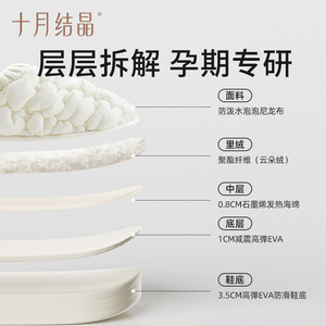 Zapatos de Maternidad October Crystal Little Milk Puff, Forro de Felpa, Antideslizantes, Zapatos Posparto, Cálidos para Invierno - Product Image 4