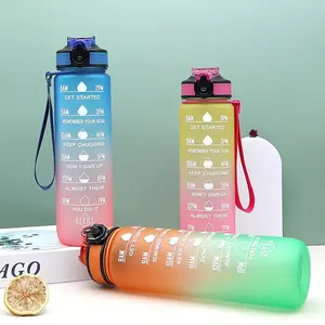 Bouteille d'eau en plastique de 32oz sans BPA écologique 1l pour le sport et le fitness
