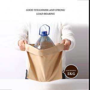 Emballage biodégradable en papier kraft jetable pour emballer le pain grillé, les aliments frits, les sacs à pain résistants à la graisse avec fenêtre transparente - Product Image 5