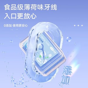 Cofoe Mint Dental Floss Picks 50 Pcs Portable <b>Toothpick</b> For Home Use - Product Image 2