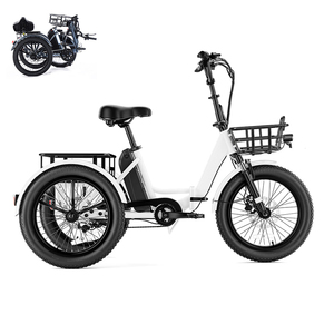 <span class=keywords><strong>Tricycle</strong></span> électrique 20 pouces, moteur 500W, cadre en alliage pliable, 3 roues, vélo électrique pour adultes, <span class=keywords><strong>tricycle</strong></span> cargo électrique - Product Image 1