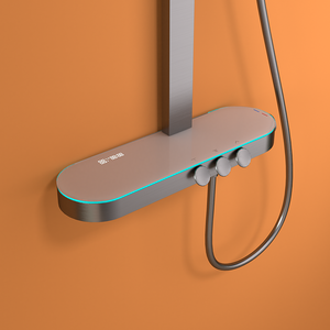 Juego <span class=keywords><strong>de</strong></span> <span class=keywords><strong>ducha</strong></span> <span class=keywords><strong>de</strong></span> lluvia fría y caliente <span class=keywords><strong>Columna</strong></span> <span class=keywords><strong>de</strong></span> <span class=keywords><strong>ducha</strong></span> <span class=keywords><strong>de</strong></span> baño con grifo expuesto montado en la pared <span class=keywords><strong>de</strong></span> estilo europeo - Product Image 2